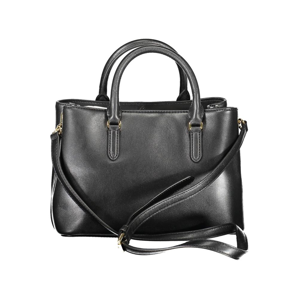 Black Leather Handbag - ventzia