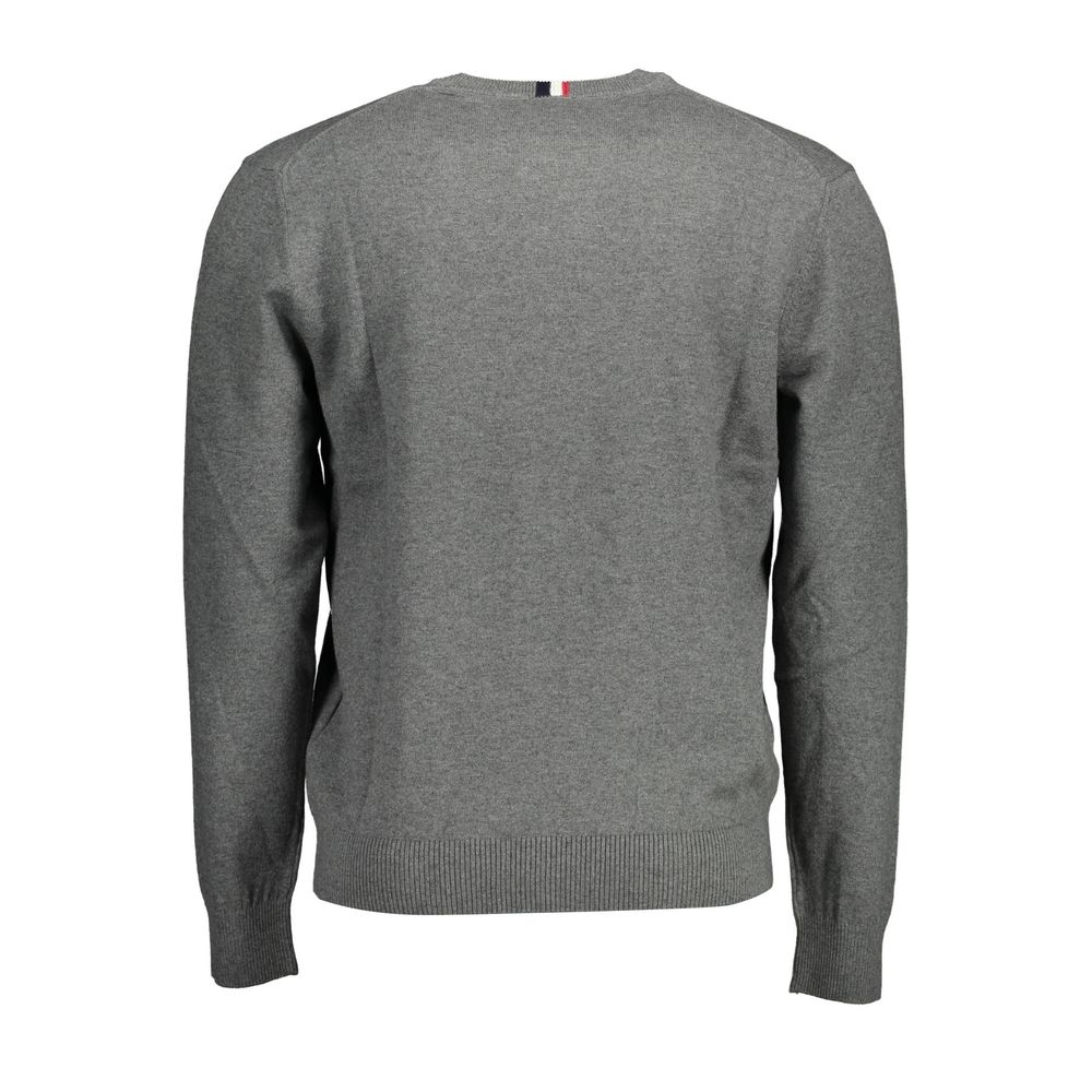 Gray Cotton Mens Sweater - ventzia