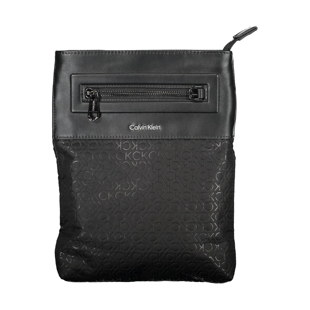 Black Polyester Men's Shoulder Bag - ventzia