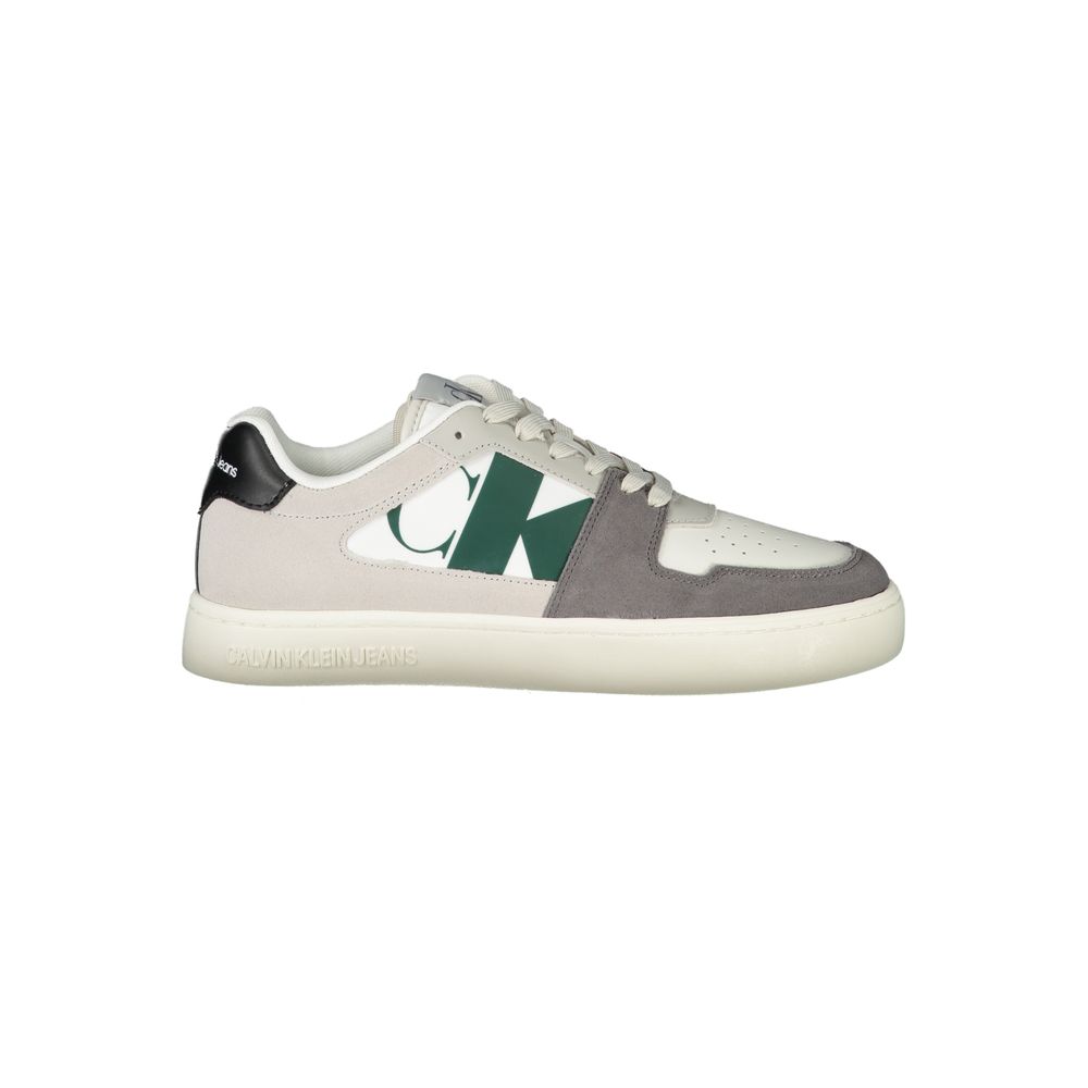 White Polyester Men Sneaker - ventzia