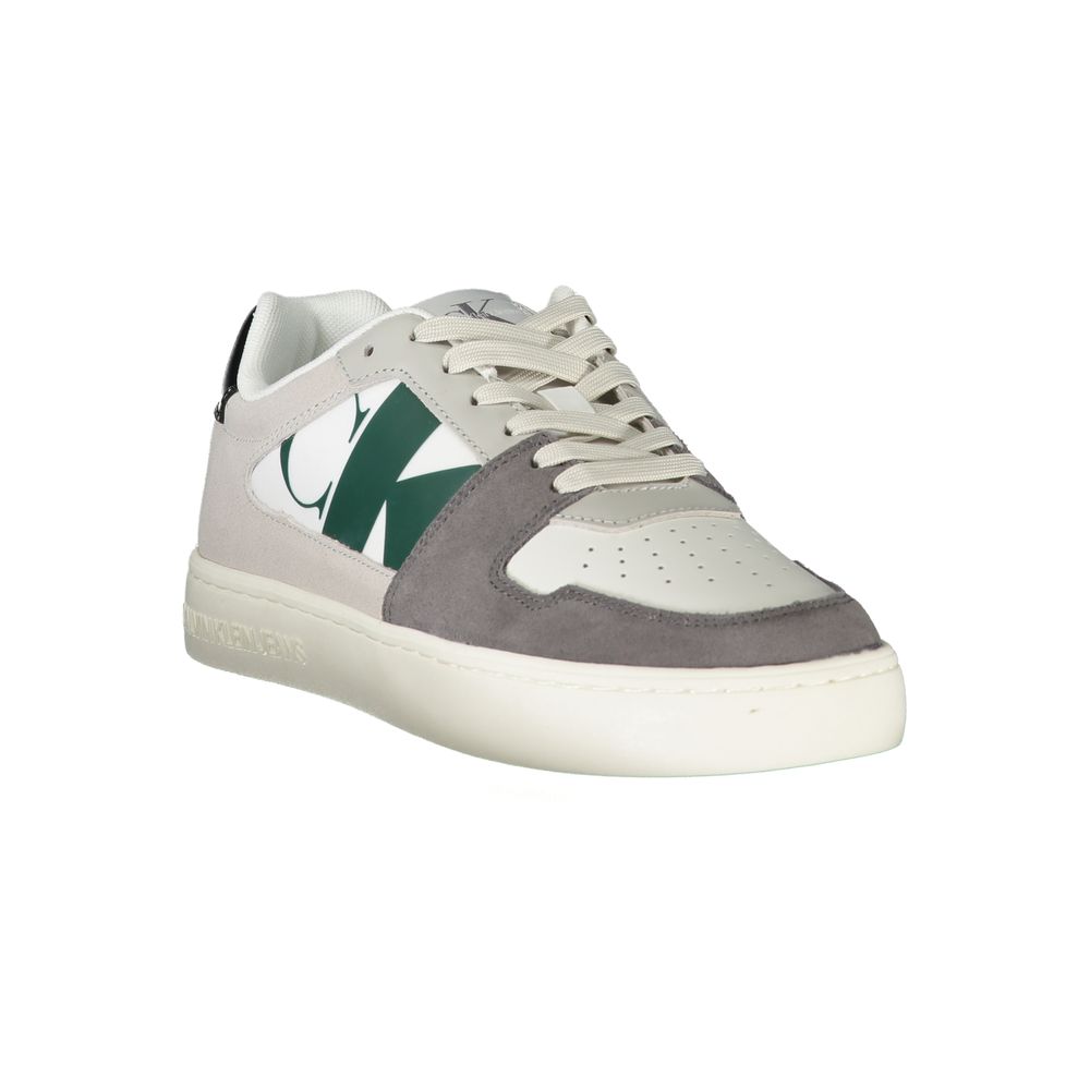 White Polyester Men Sneaker - ventzia