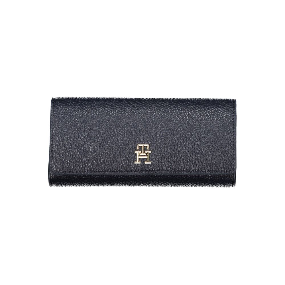 Blue Polyurethane Women Wallet - ventzia