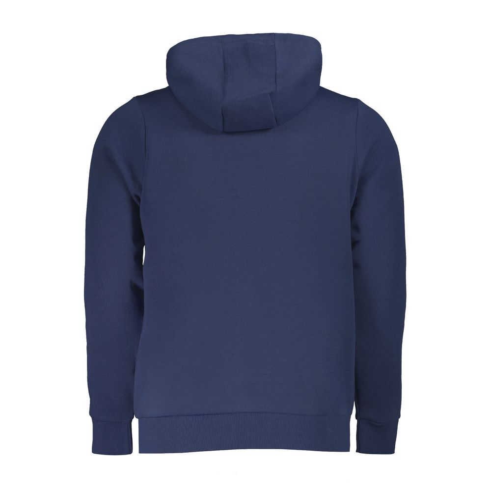 Blue Cotton Men's Hooded Sweater