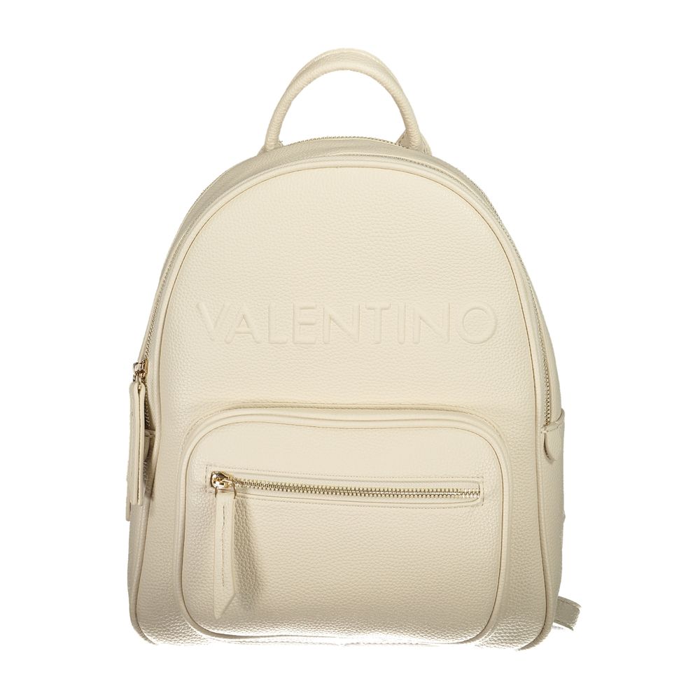 Beige Polyurethane Women Backpack - ventzia