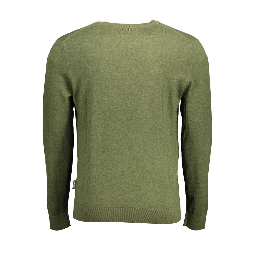 Green Cotton Men Sweater - ventzia