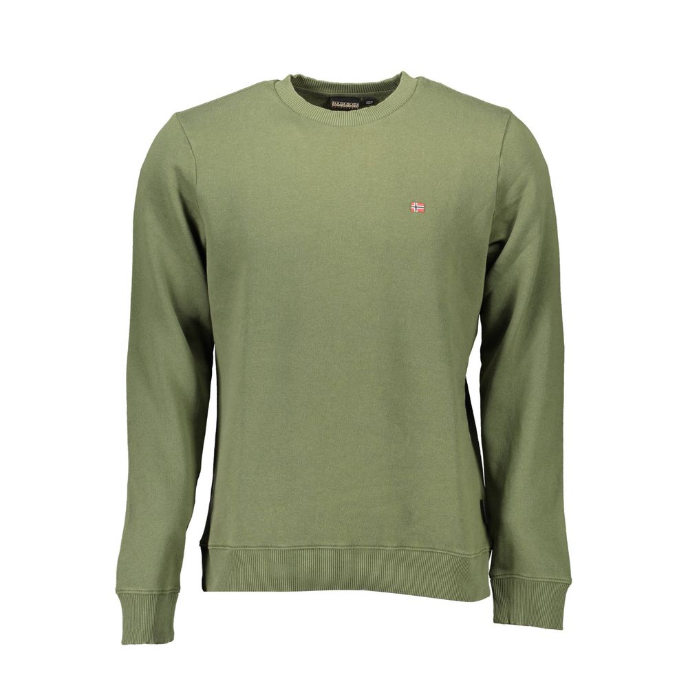 Green Cotton Men Sweater - ventzia