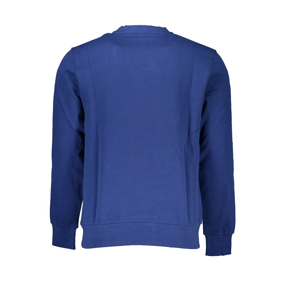 Blue Cotton Men Sweater - ventzia
