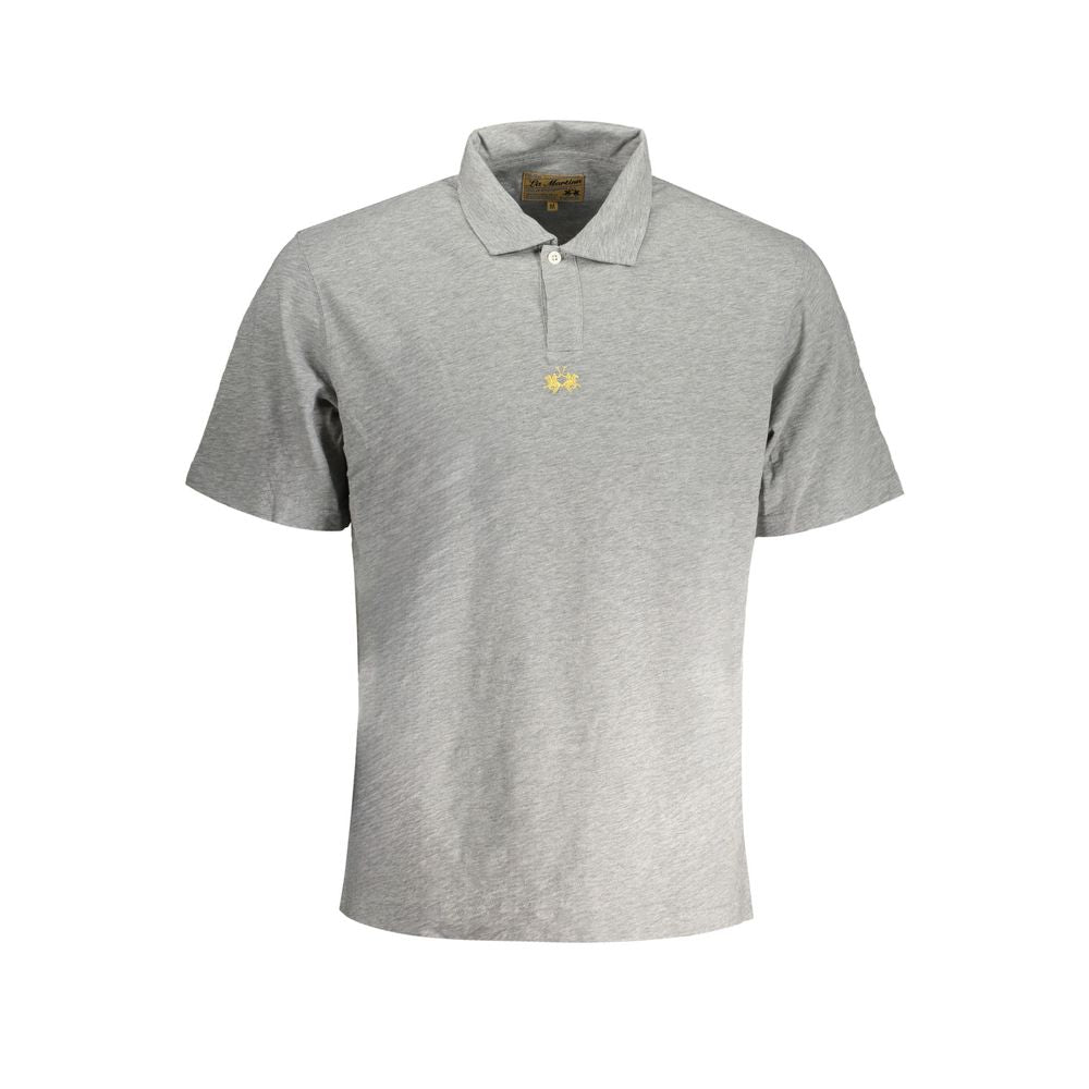 Grigio Cotton Men Polo Shirt - ventzia