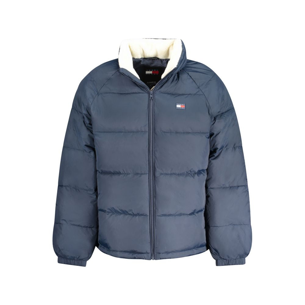 Blue Recycled Polyester Men Jacket