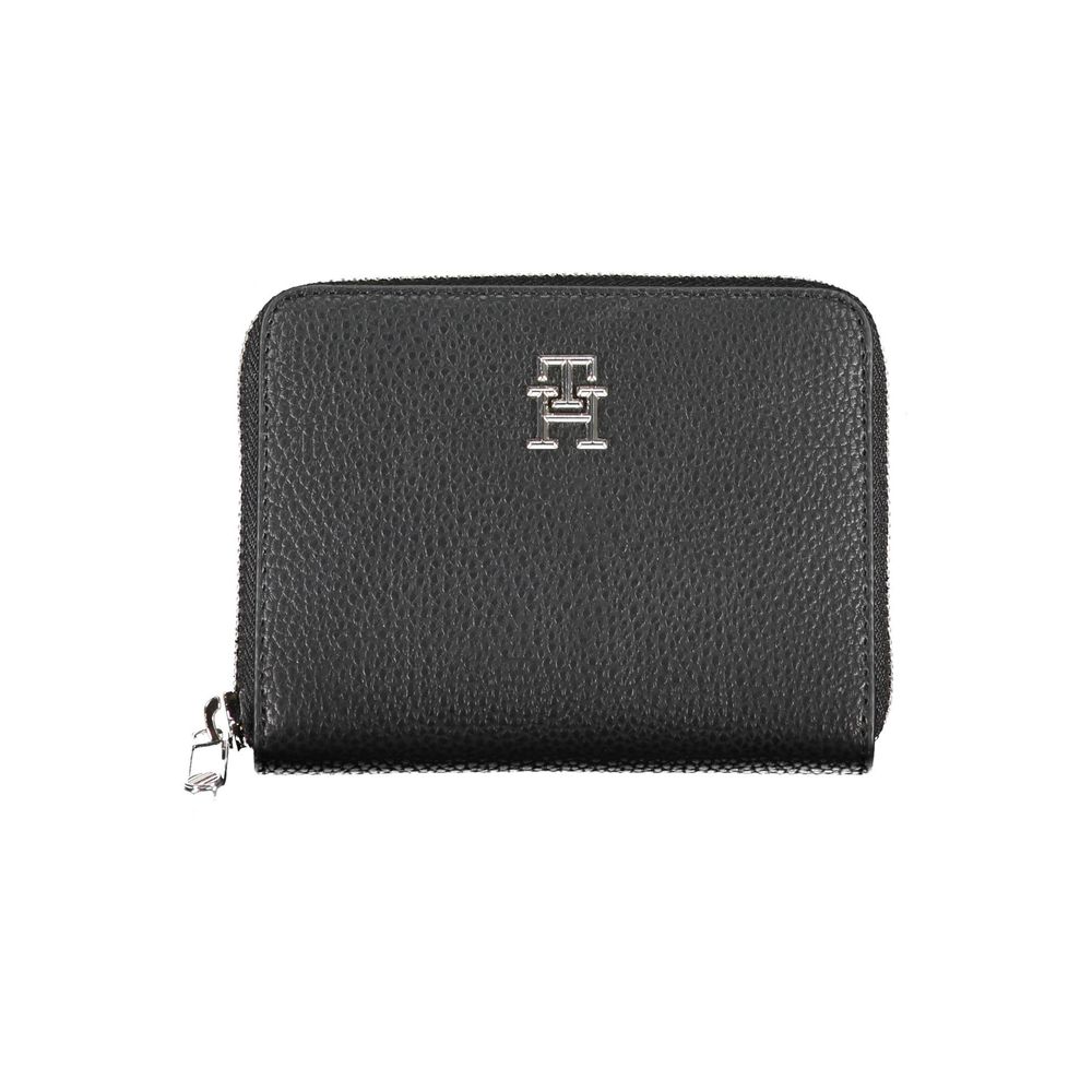 Black Polyurethane Women Wallet - ventzia