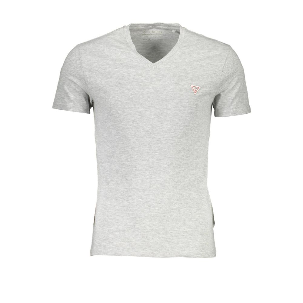 Gray Cotton Men T-Shirt - ventzia