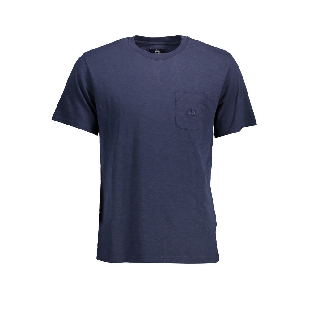 Blue Cotton Men T-Shirt - ventzia
