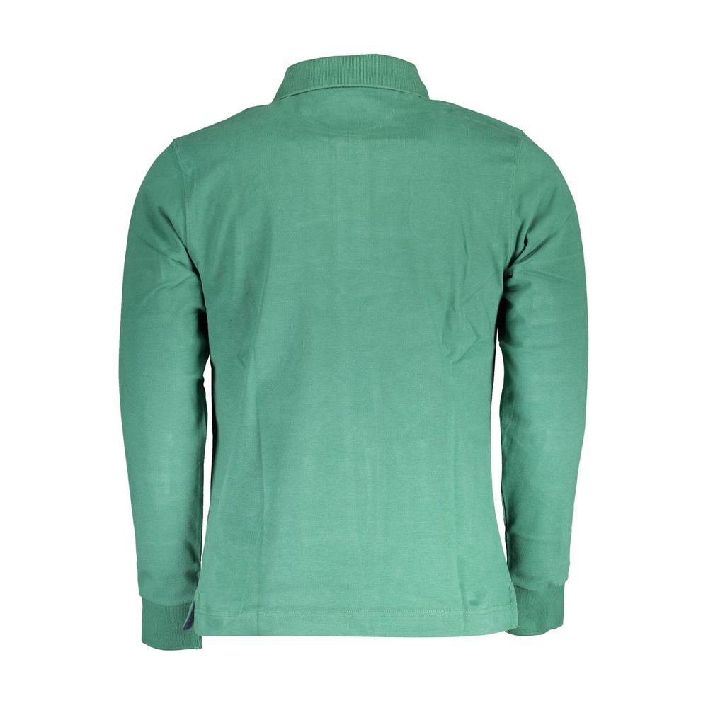 Green Cotton Men Polo Shirt - ventzia