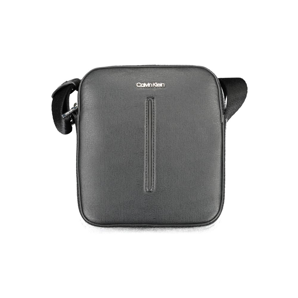 Black Polyester Men's Shoulder Bag - ventzia