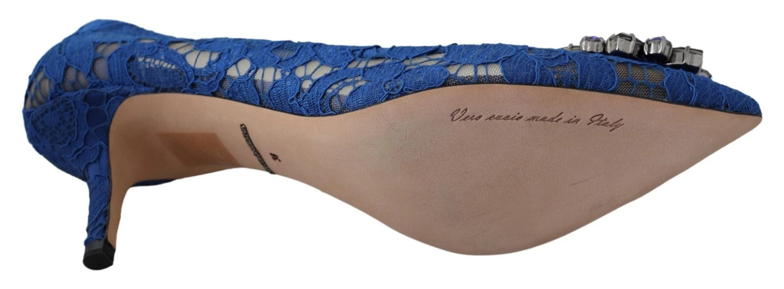 Blue Lace Crystal Ballet Pumps Shoes - ventzia