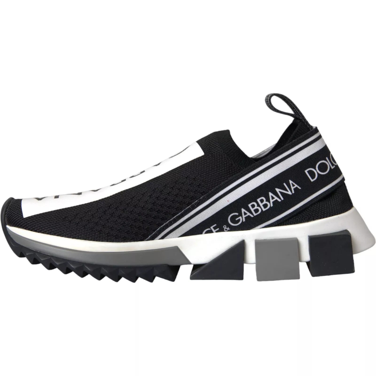 Black White Slip On Sorrento Sneakers Shoes - ventzia