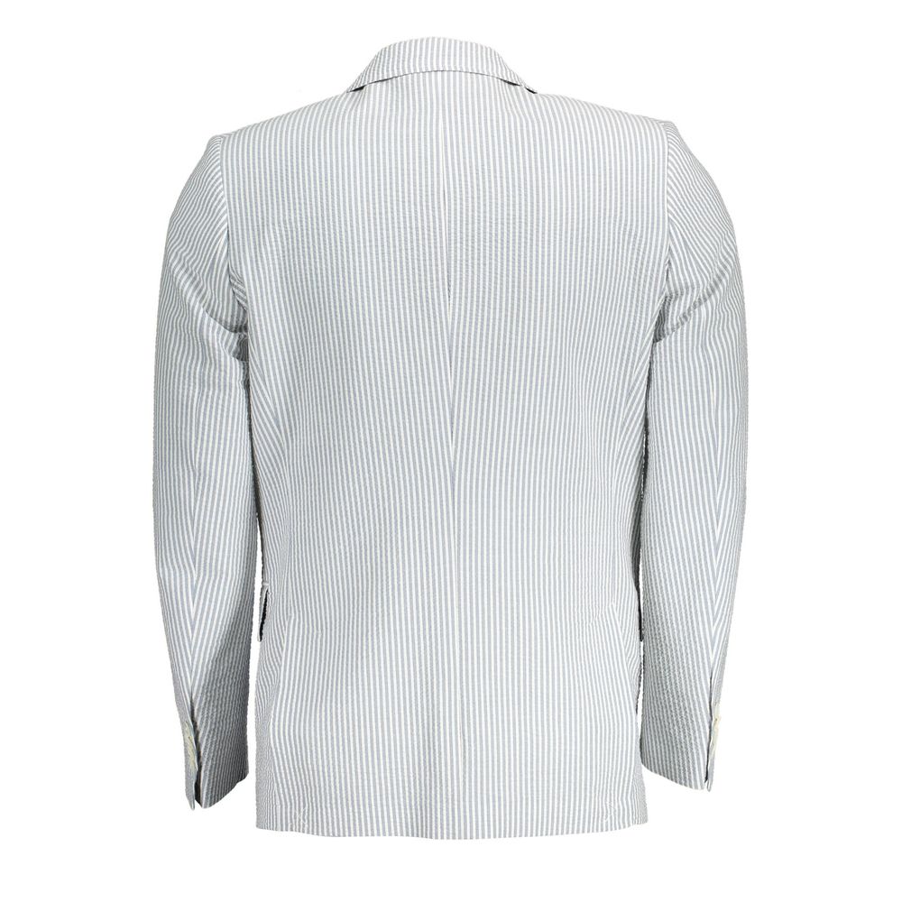 White Cotton Men Jacket - ventzia