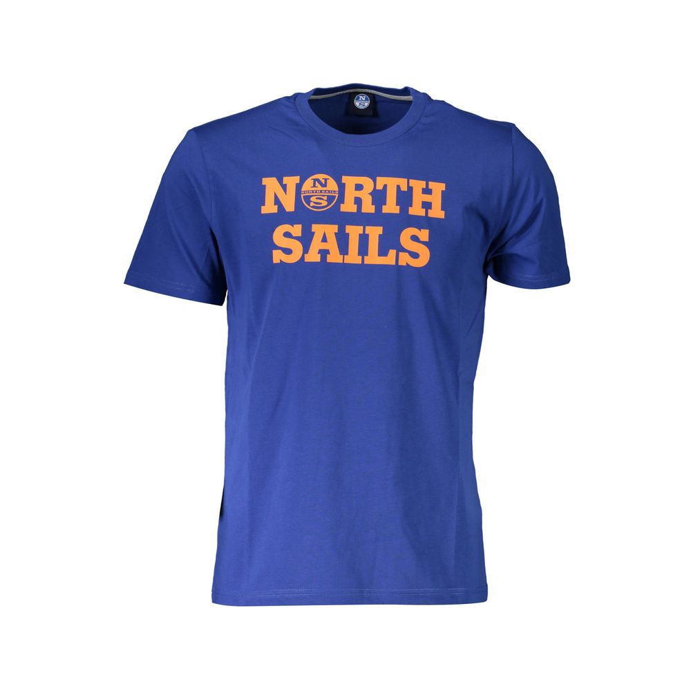 Blue Cotton Men T-Shirt - ventzia