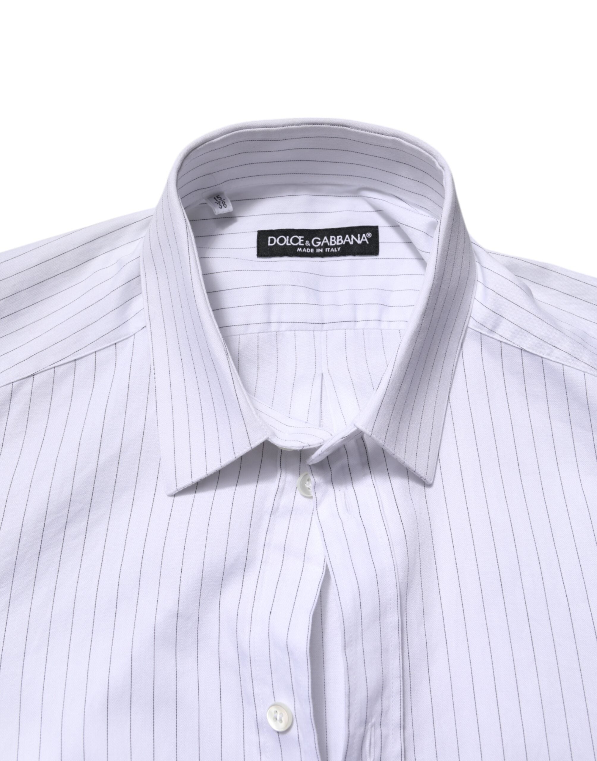 White Stripes Cotton Long Sleeve Formal Shirt - ventzia