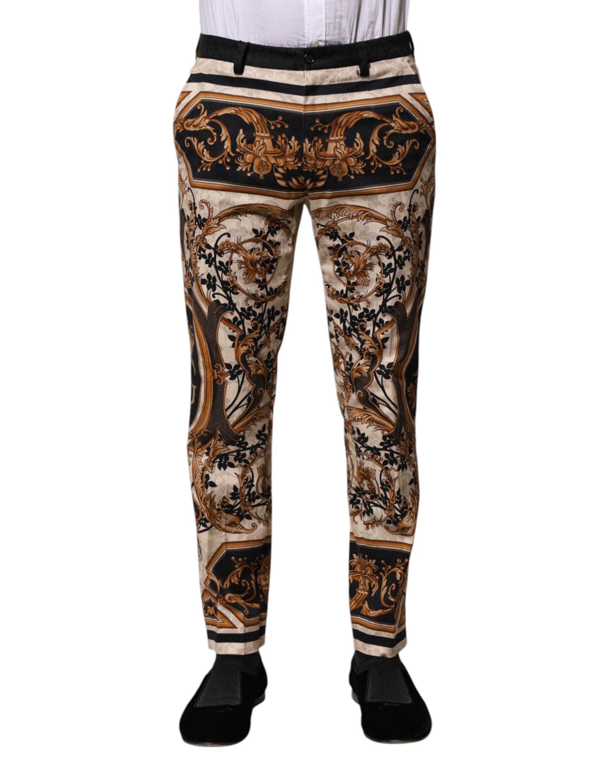 Multicolor Floral Print Dress Pants - ventzia