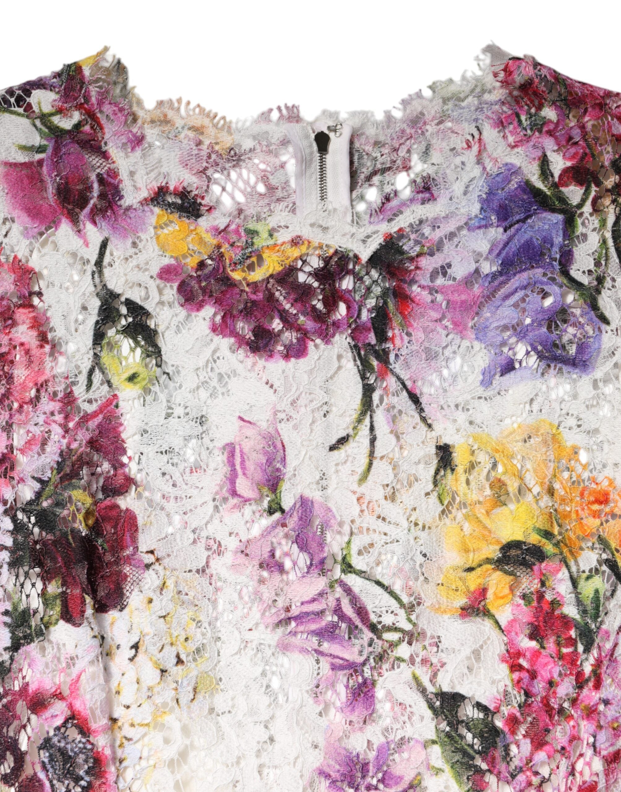 Multicolor Floral Long Sleeve A-line Dress - ventzia
