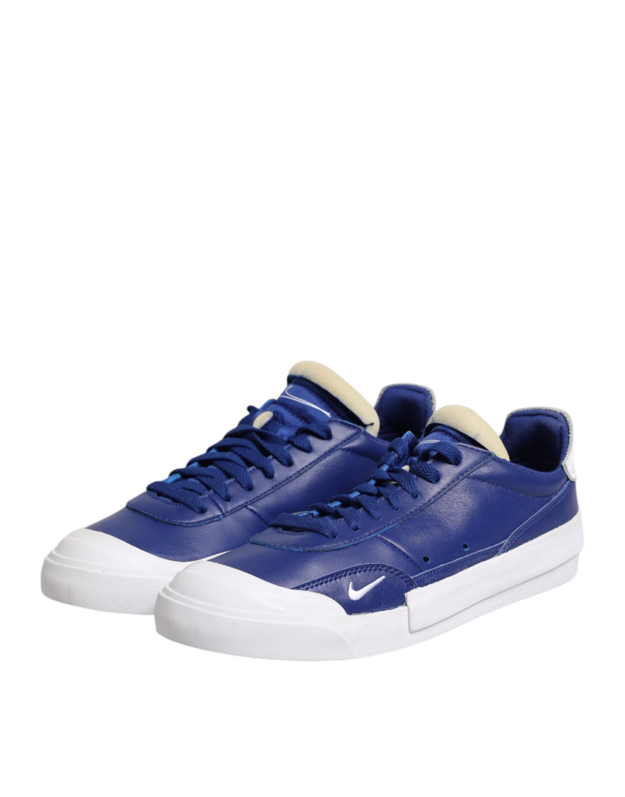 White Blue Lace Up Low Top Drop-Type PRM Sneakers Shoes - ventzia