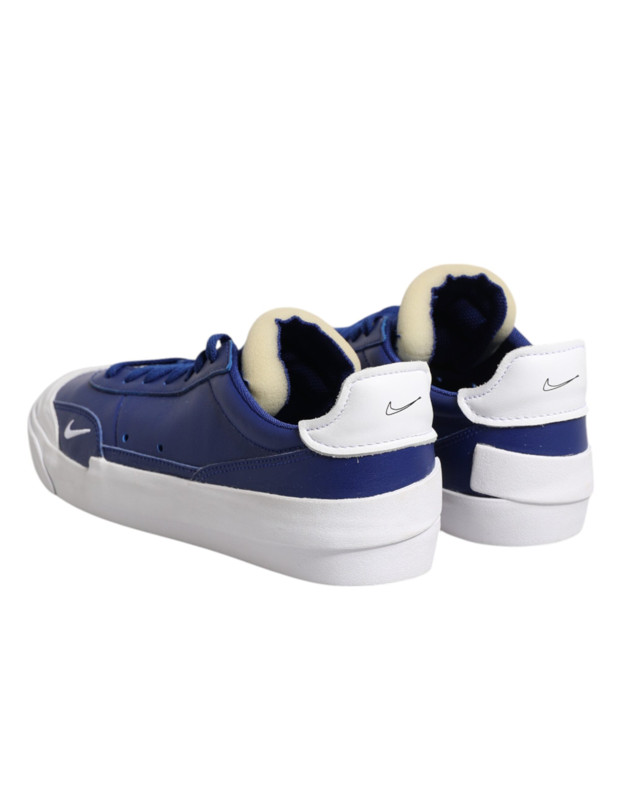 White Blue Lace Up Low Top Drop-Type PRM Sneakers Shoes - ventzia
