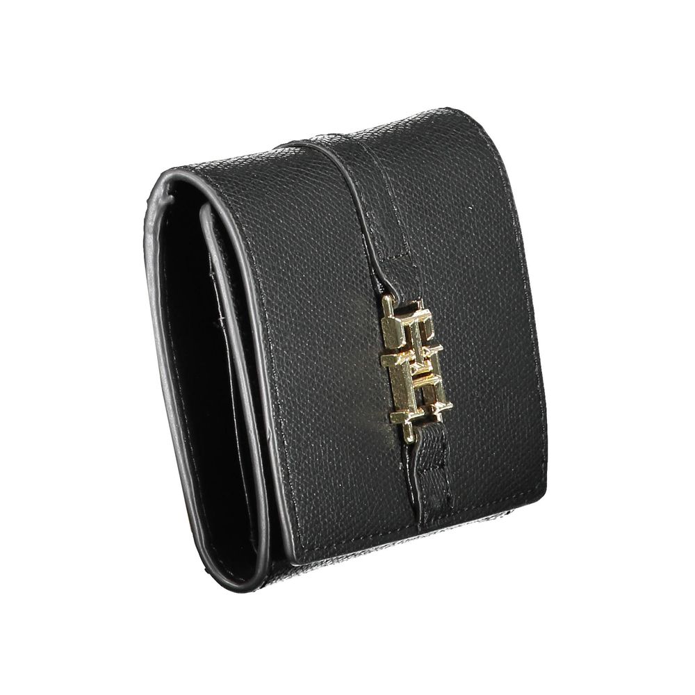 Black Polyurethane Women Wallet - ventzia