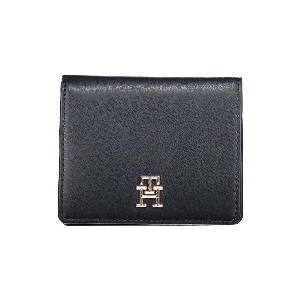 Blue Polyurethane Women Wallet - ventzia