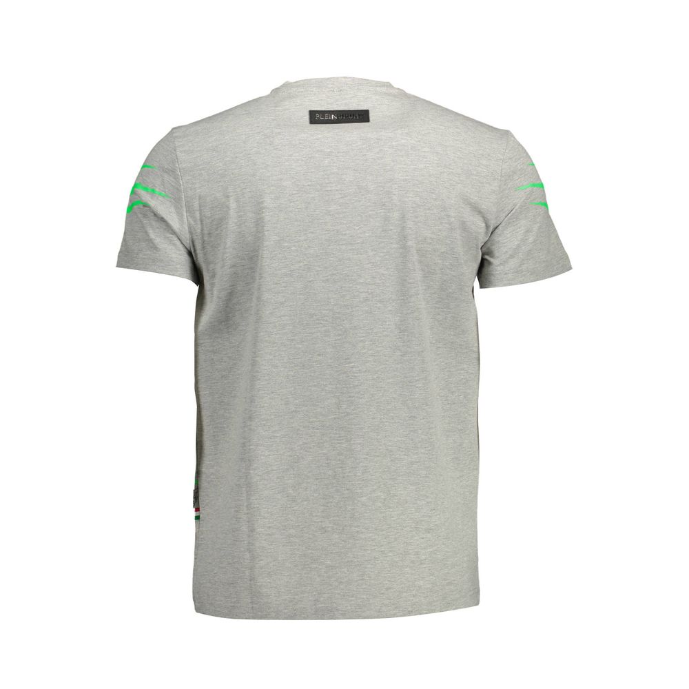 Gray Cotton Men T-Shirt - ventzia