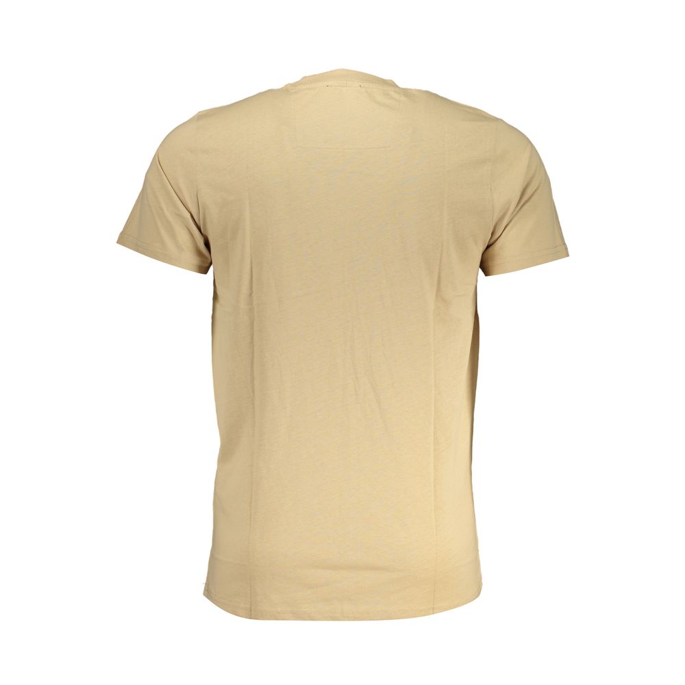 Beige Cotton Men's T-Shirt - ventzia