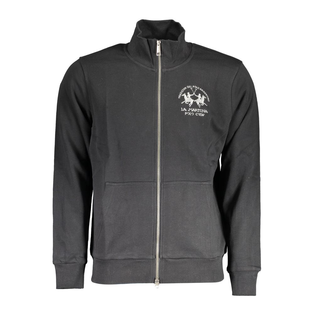 Black Cotton Men Sweater - ventzia