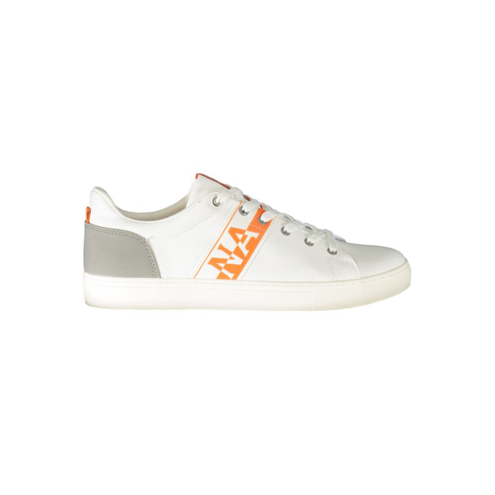 White Polyurethane Men Sneaker - ventzia