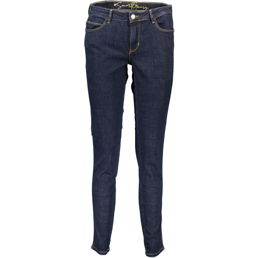 Blu Recycled Cotton Donna Jeans - ventzia