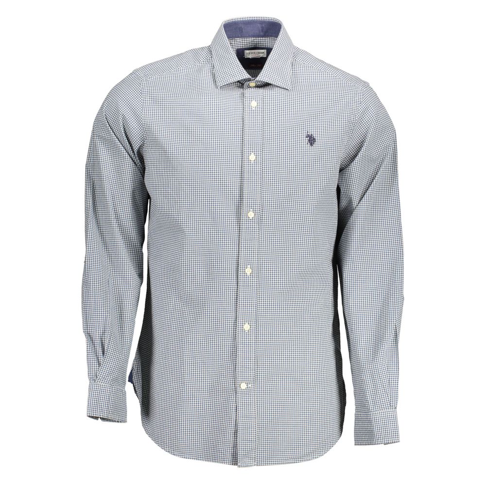 Light Blue Cotton Men Shirt - ventzia