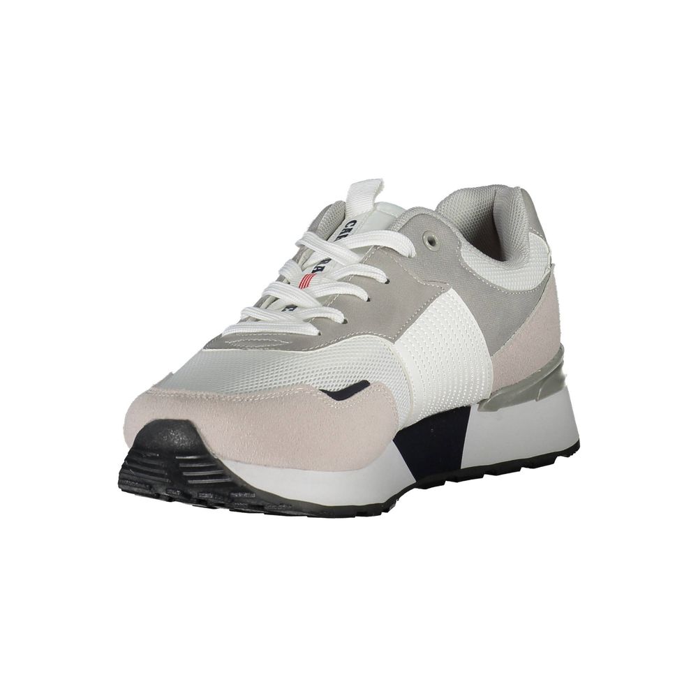White Polyurethane Men Sneaker - ventzia