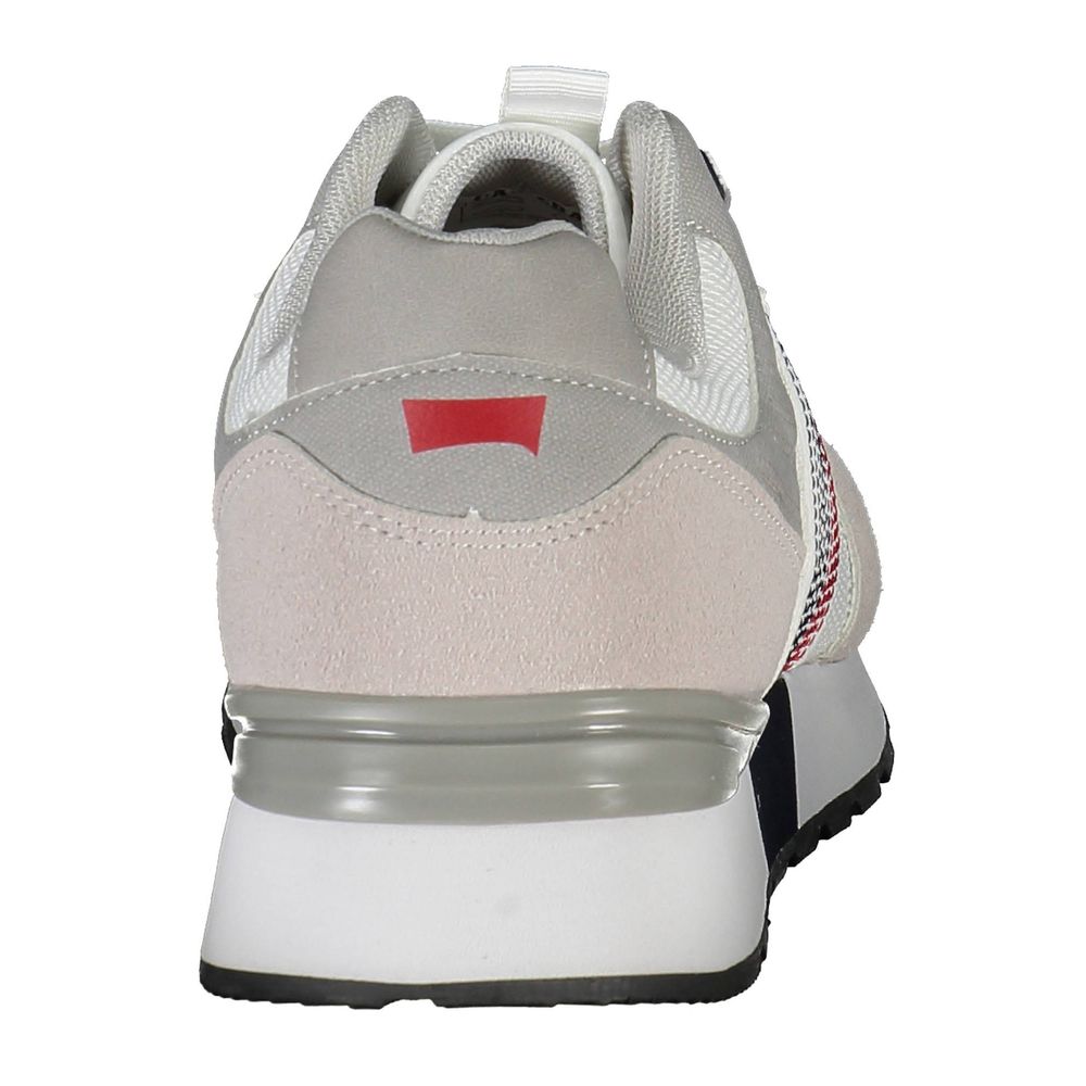 White Polyurethane Men Sneaker - ventzia