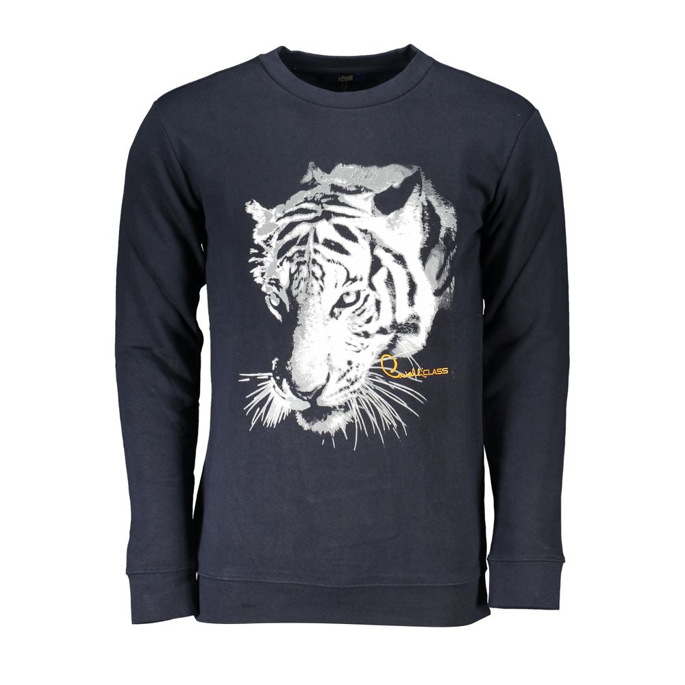 Blue Cotton Sweater - ventzia