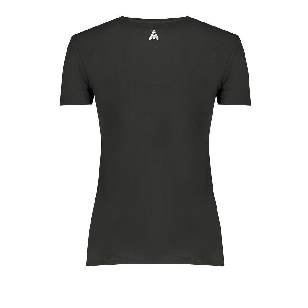 Black Elastane Tops & T-Shirt - ventzia