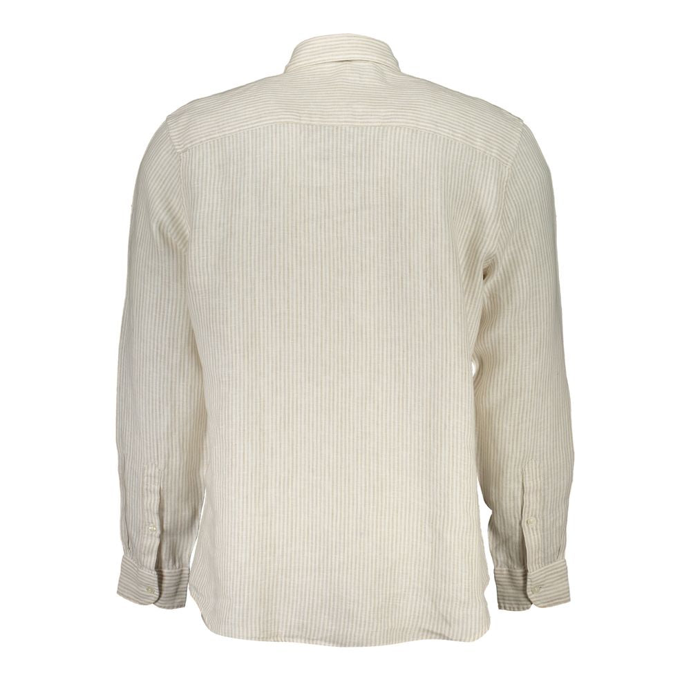 Beige Linen Men's Shirt - ventzia