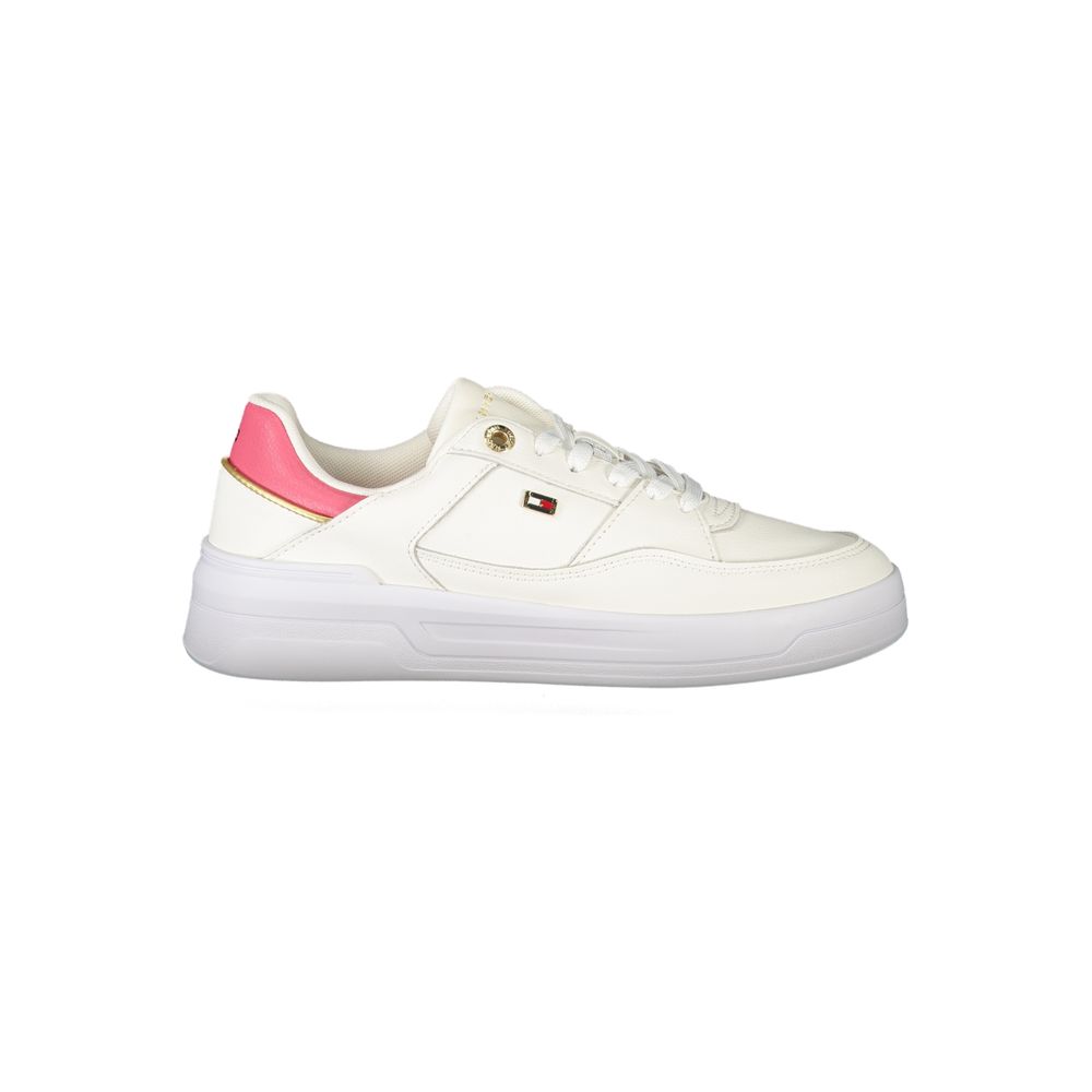 Bianco Polyurethane Women Sneaker - ventzia