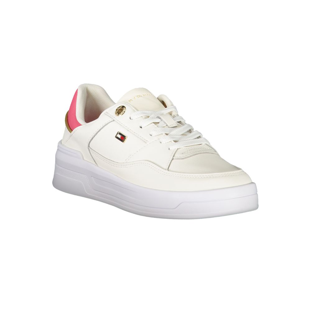Bianco Polyurethane Women Sneaker - ventzia