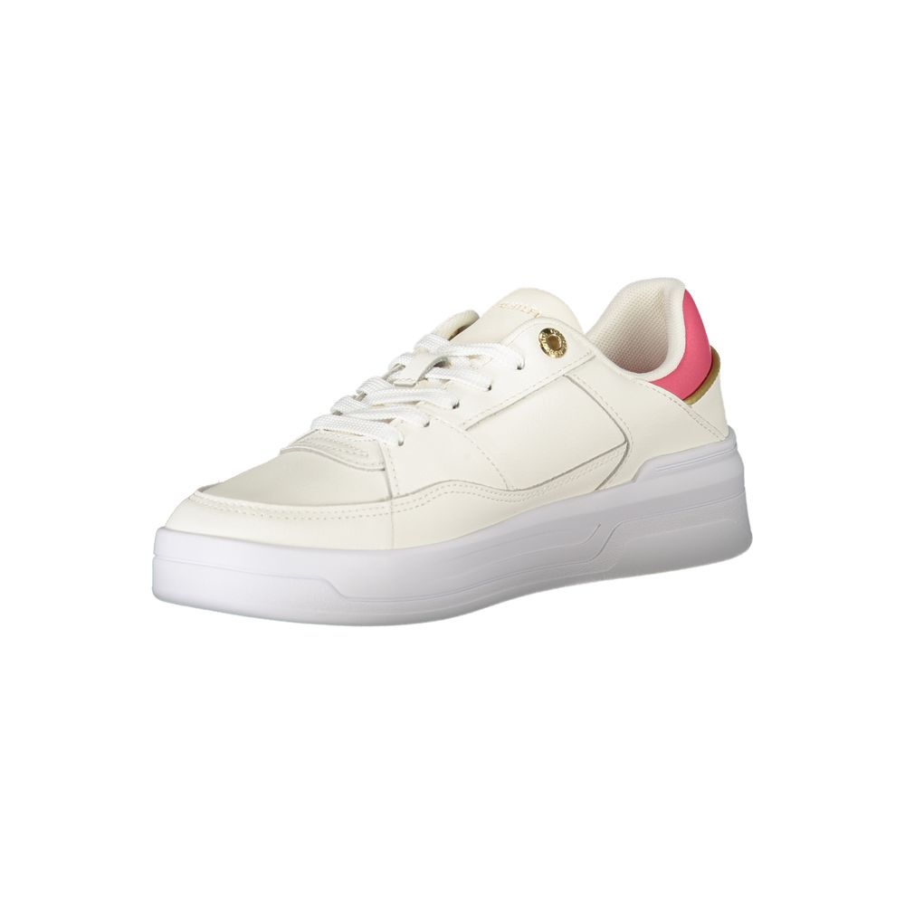 Bianco Polyurethane Women Sneaker - ventzia