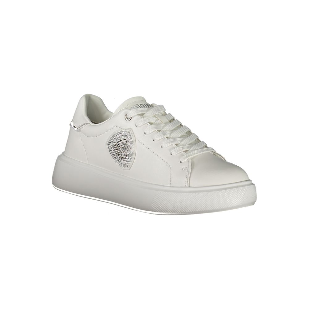 White Polyester Sneaker
