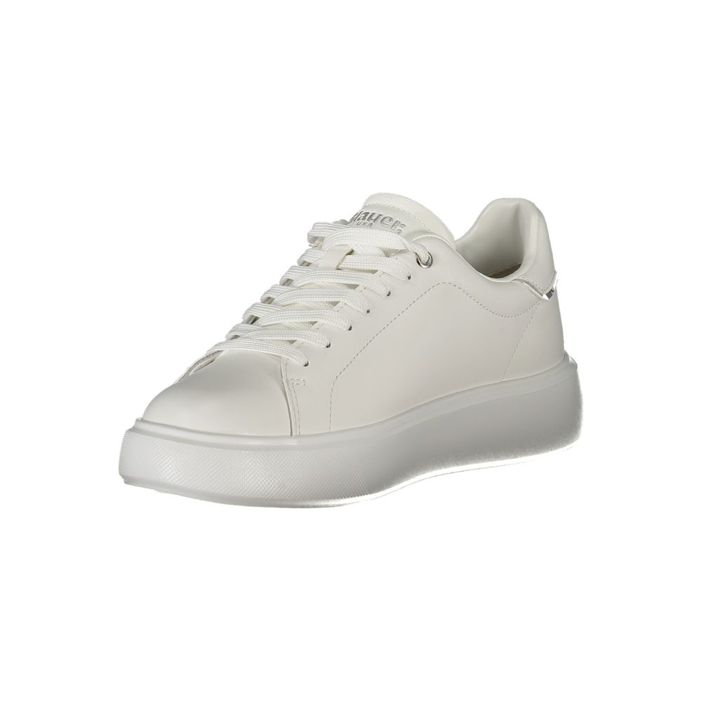 White Polyester Sneaker