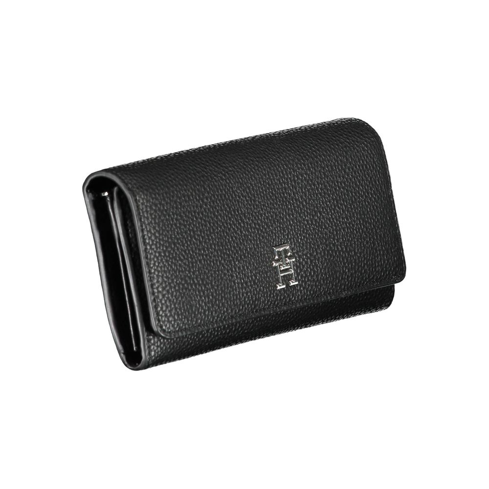 Black Polyurethane Women Wallet - ventzia