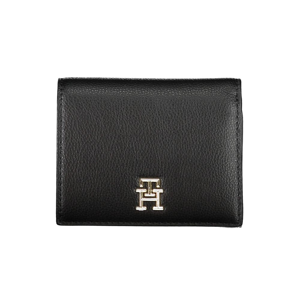 Black Polyurethane Women Wallet - ventzia