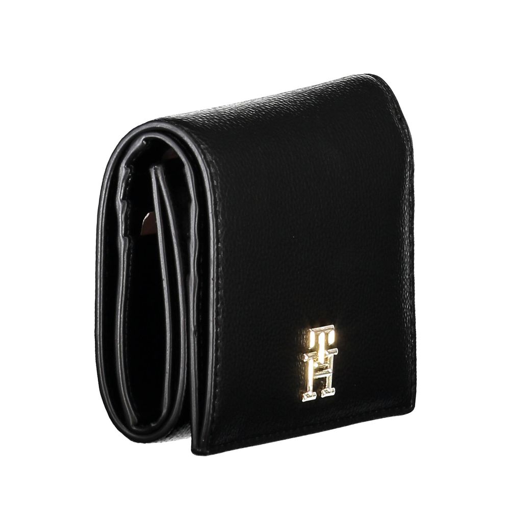 Black Polyurethane Women Wallet - ventzia