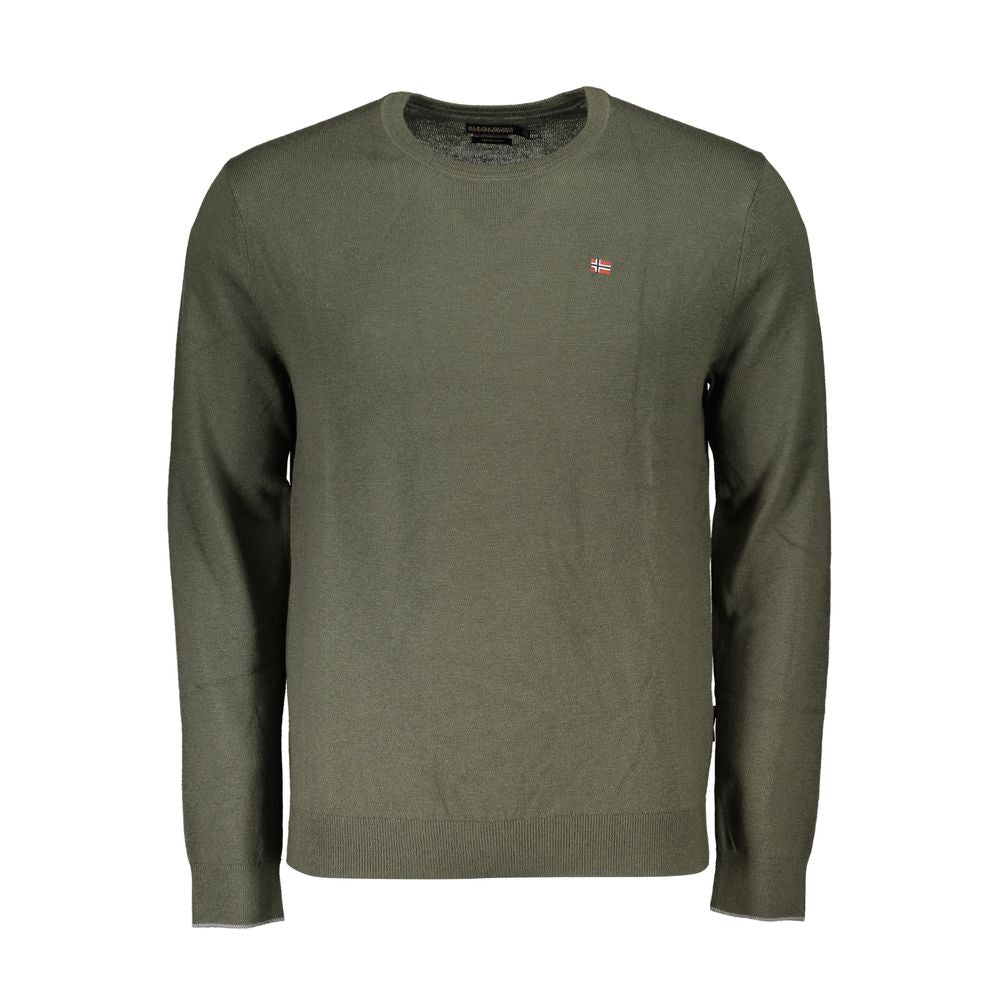 Green Fabric Men Sweater - ventzia