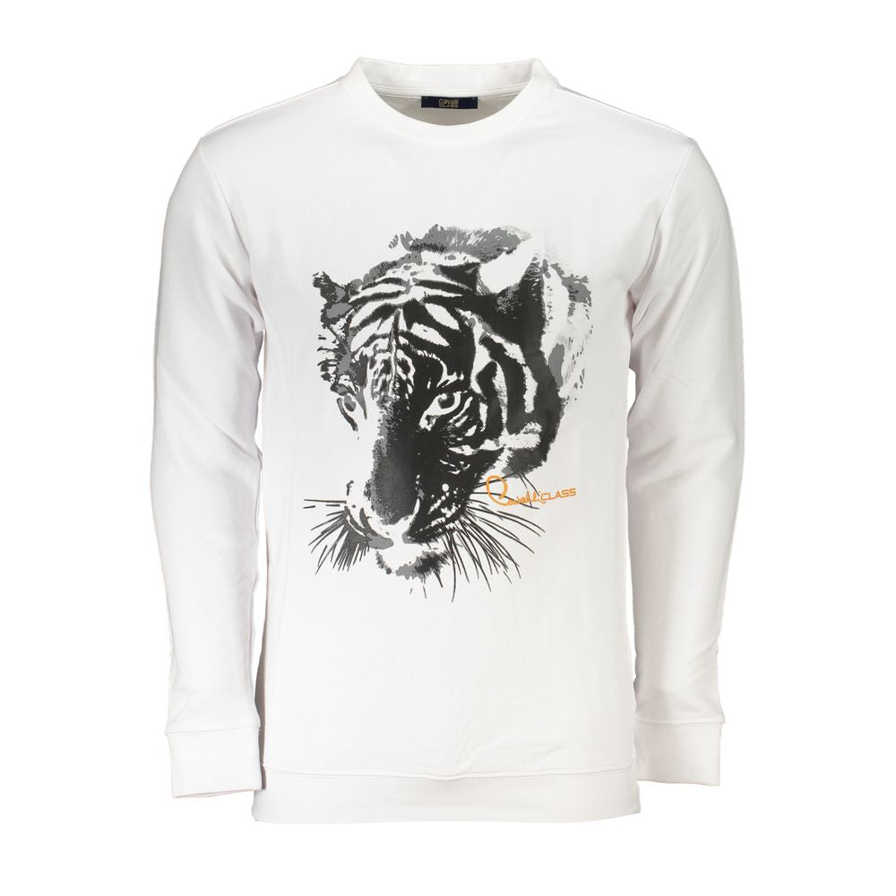 White Cotton Sweater - ventzia